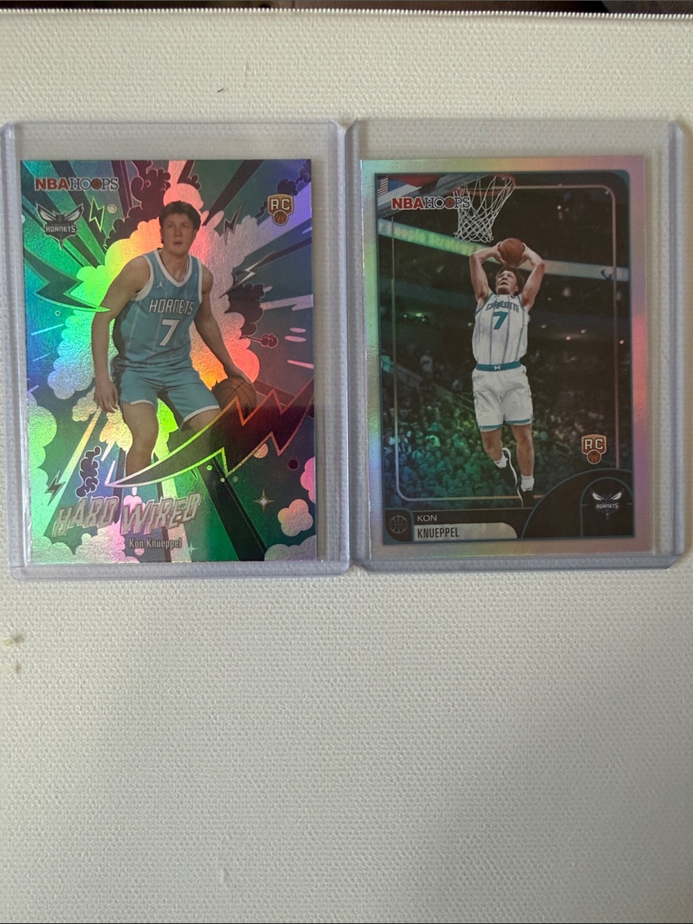 25/26 Kon Knuppel Rookie Cards. Topps Hardwired HW-24 and # 67 Rainbow Foil.